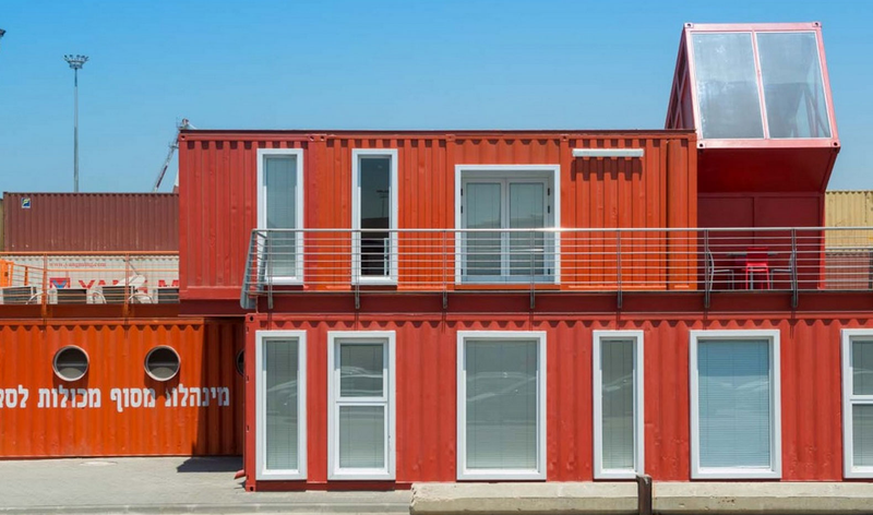 Illustration for article titled Shipping Container Offices Are Right at Home On an Industrial Seafront